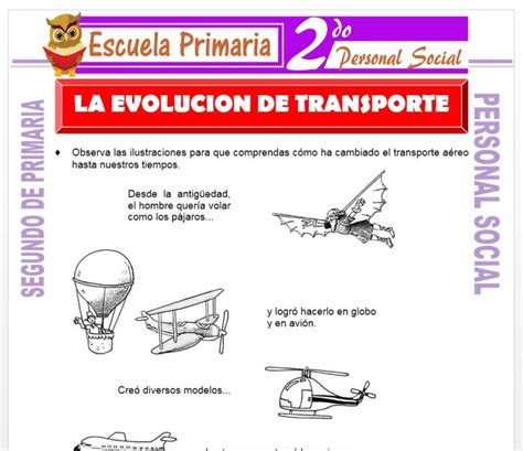 La Evoluci N Del Transporte Para Segundo De Primaria Escuela Primaria