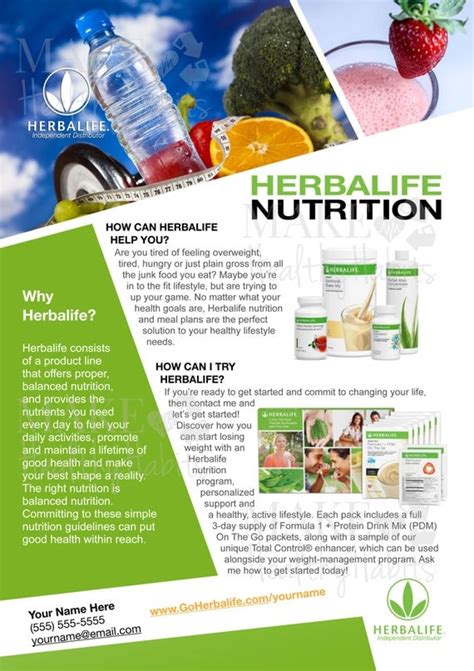 Printable Herbalife Flyer By Kellylynnettedesigns On Etsy