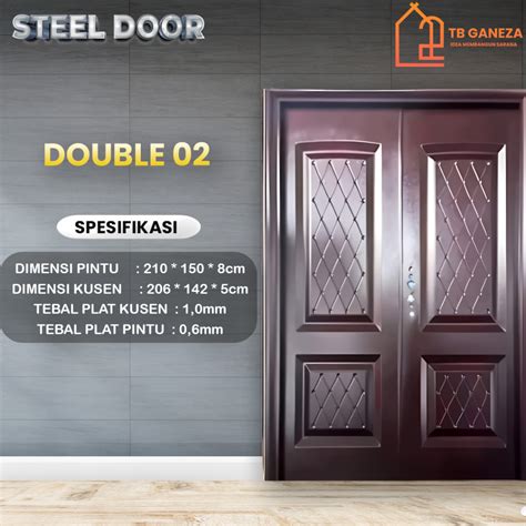 Jual Tb Ganeza Luxury Double Diamond Pintu Plat Baja Double Utama