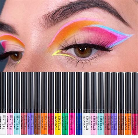 Crayon Eyeliner Liquide Color 12 Couleurs Imperm Able Longue Dur E S