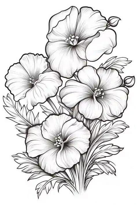 Pin by talina on سكتش رسم in 2024 Flower coloring pages Printable