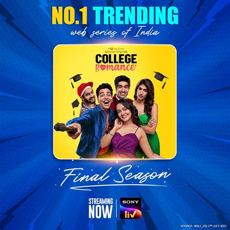 Sony Liv On Twitter College Romance Yet Again Tops The Trending