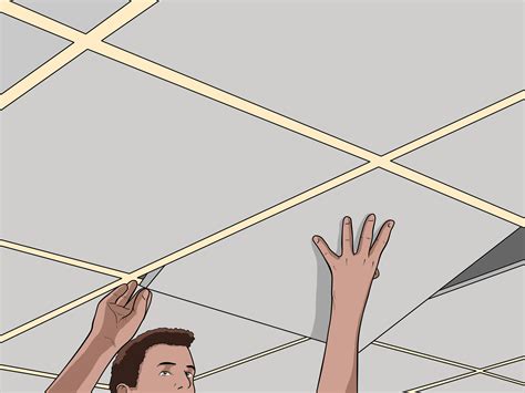 How To Remove A Ceiling Tile Steps With Pictures Wikihow