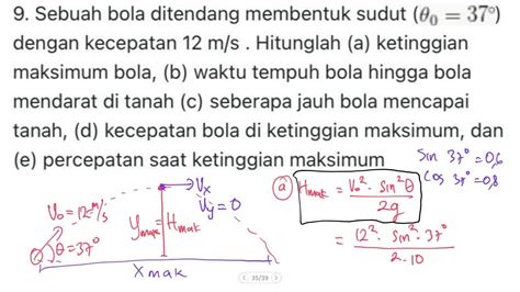 Menghitung Waktu Tempuh Bola Sampai Di Tanah Tinggi Maksimum Jauh