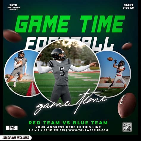 Football Game Night Flyer PSD, High Quality Free PSD Templates for ...