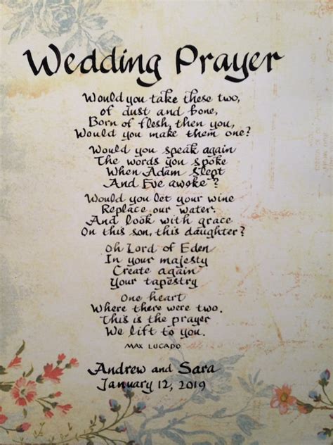 Wedding Prayer Max Lucado Prayer Master Bedroom Decor Etsy