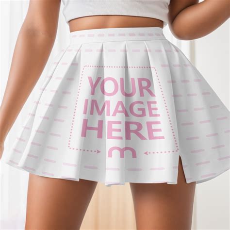 Mini Slit Skirt Mockup On A Model Mediamodifier