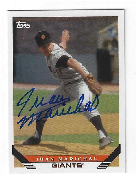 Autographed Juan Marichal Topps Archives Card Main Line Autographs