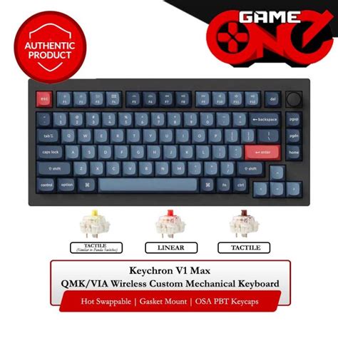 Keychron V1 Max Fully Assembled QMK VIA Wired Wireless Hot Swappable RGB Backlight Custom