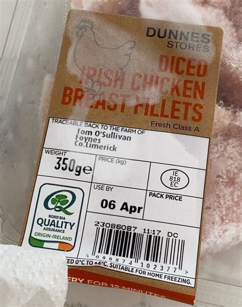 Diced Irish Chicken Breast Fillet Dunnes Stores 350 G