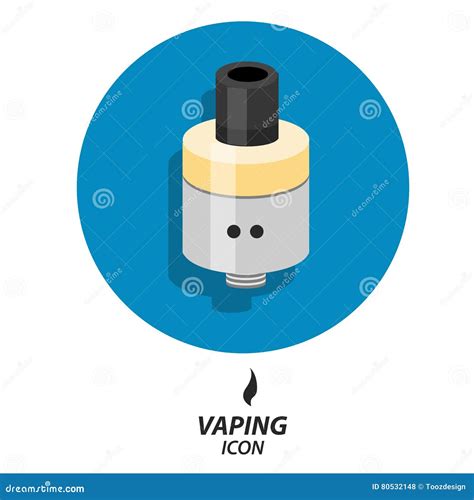 Flat Vaping Icon Circle Stock Vector Illustration Of Smoke 80532148