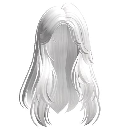 Long Straight Layered Hair(White)'s Code & Price - RblxTrade