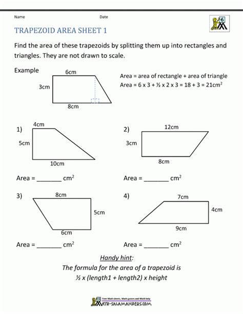 Area Of Triangles And Parallelograms Worksheet Pdf