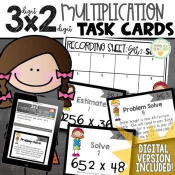 Digit X Digit Multiplication Task Cards Tpt