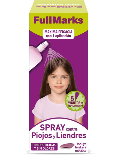 FullMarks Spray contra Piojos y Liendres 150 ml con Lendrera metálica