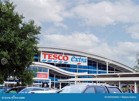 Tesco Extra Supermarket Logo Advertising Sign Editorial Image