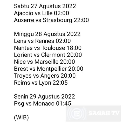 Sagahtvlive On Twitter Jadwal Epl Ligue 1 Bundesliga Eredivisie