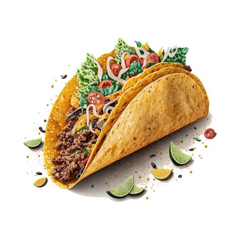 Premium Photo Watercolor Mexican Taco