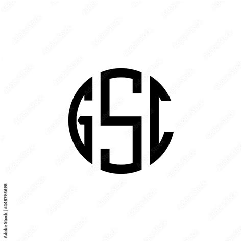 GSC letter logo design. GSC letter in circle shape. GSC Creative three ...