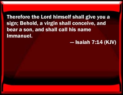 Bible Verse Powerpoint Slides for Isaiah 7:14