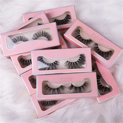 Wholesale 3d 5d 6d 8d Volume Fluffy Cils Natural Faux Mink Lashes Trays Custom Eyelash Box C D