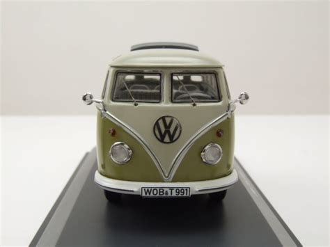 Modellauto VW T1 b Samba Bus grün grau 1 43 Schuco bei Modellautocenter