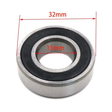 15 X 32 X 9mm 6002RS Deep Groove Ball Bearing Double Black Rubber