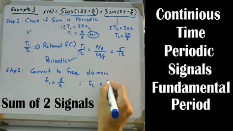 Fundamental Period Of Periodic Signal Sum Of Periodic Signals 1 7 Youtube