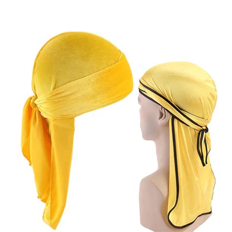 Fashion Mens Laser Silky Durag Mens Headwear Colorful Shiny Men Durag