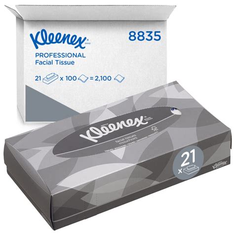 Kimberly Clark Facial Tissues 8835 Kleenex Standard 2 Ply 100 Wipes