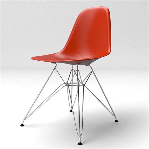 Eames Molded Plastic Chair with Wire Legs 3D Model #AD ,#Plastic#Molded ...