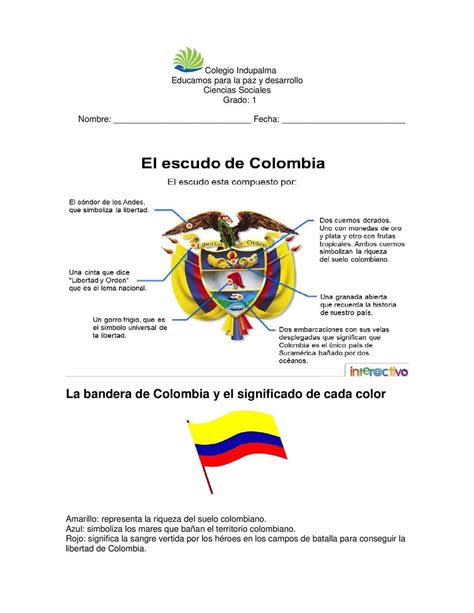 Partes Del Escudo Y La Bandera De Colombia Ahora En Ap Spanish Spanish