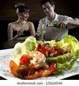 1 342 Couple Eating Seafood Dinner Images Stock Photos Vectors