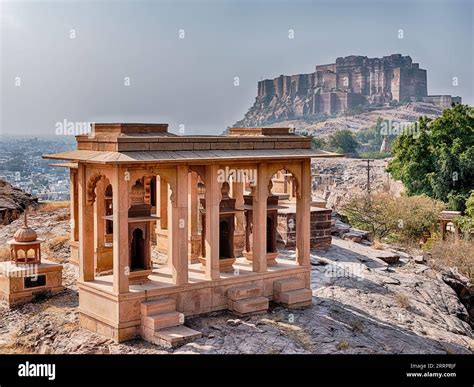 A Cremation Monument Stands In The Grounds Of The Jaswant Thada