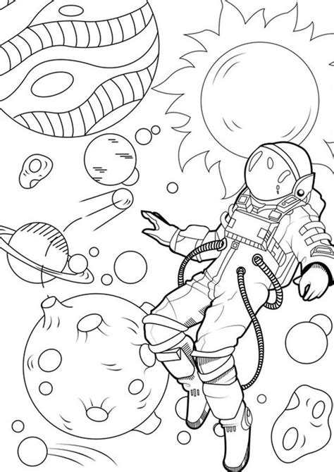 Free Space Coloring Pages for Kids