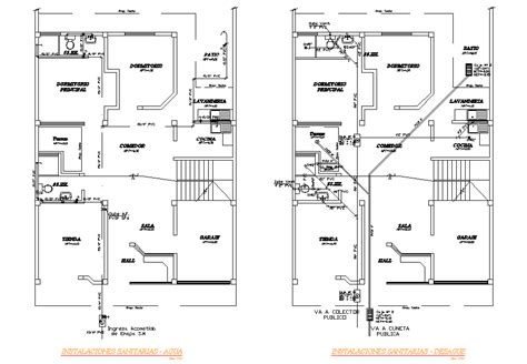 Water pipe house plan detail autocad file - Cadbull