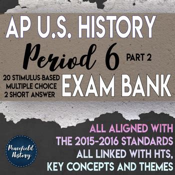 APUSH Period 6 Stimulus Based Multiple Choice Short Answer Test Part 2