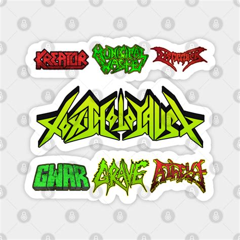 Thrash Metal Band Logos Thrash Metal Magnet Teepublic