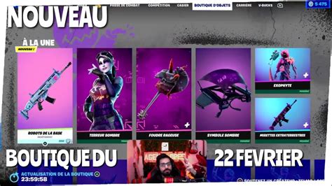 🔴 Nouveau Revetement Boutique Fortnite Du 22 Février Item Shop February 22 Youtube