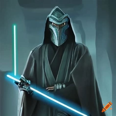 Corellian Jedi Guarding The Ancient Jedi Temple Chamber With