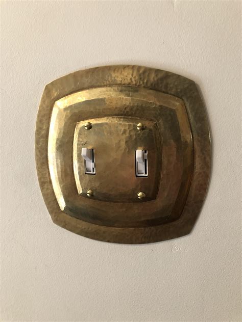 Made A Pair Of Hand Chased Brass Switch Plates To Replace Some Small