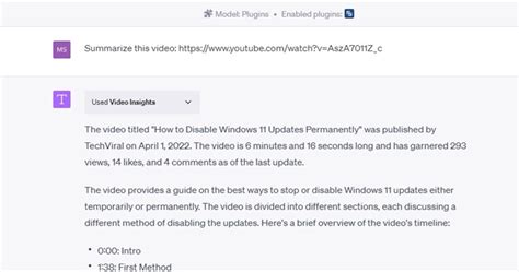 How To Summarize And Chat With Youtube Videos Using Chatgpt