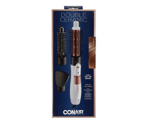 Conair White Double Ceramic 3 In 1 Hot Air Brush Big Lots