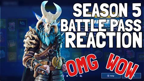 Season 5 Battle Pass Reaction Fortnite Youtube