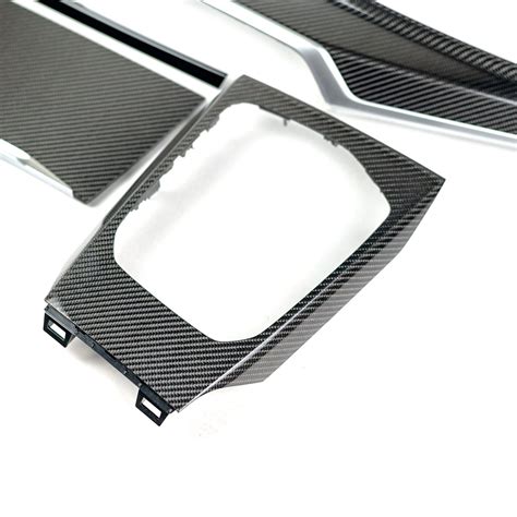 OEM BMW Gloss carbon fiber interior trim kit, curved display