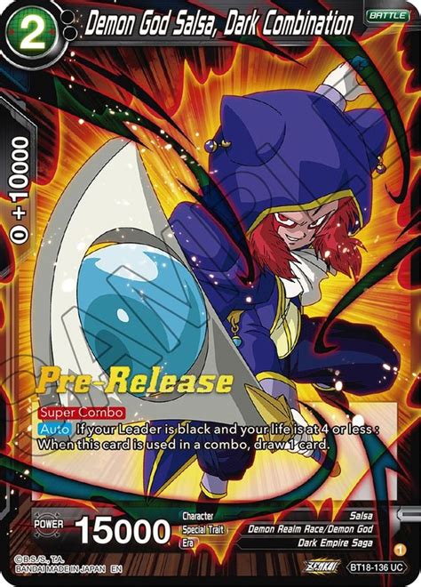 Demon God Salsa Dark Combination Dawn Of The Z Legends Pre Release