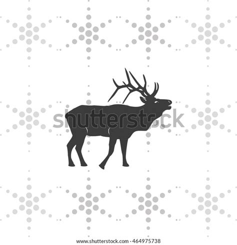 Silhouette Deer Flat Deer Icon Stock Vector Royalty Free 464975738 Shutterstock