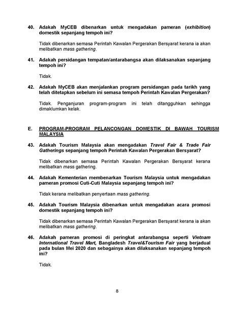 Soalan Lazim FAQ Berkaitan Perintah Kawalan Pergerakan Bersyarat