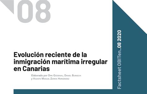 Evolución Reciente De La Inmigración Marítima Irregular En Canarias Obiten