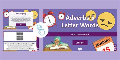 Adverbs Word Guess Letter Words Profesor Hizo